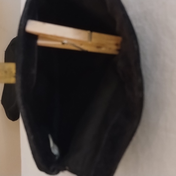 1940s CORD'E CLUTCH, BLACK SWIRLING PATTERN BRASS SNAP CLOSURE, FULLY LINED - Picture 5 of 5